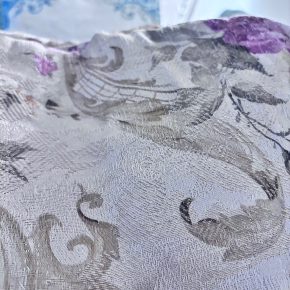 Croscill King Comforter in Cream and Pink Floral - Picture 11 of 16